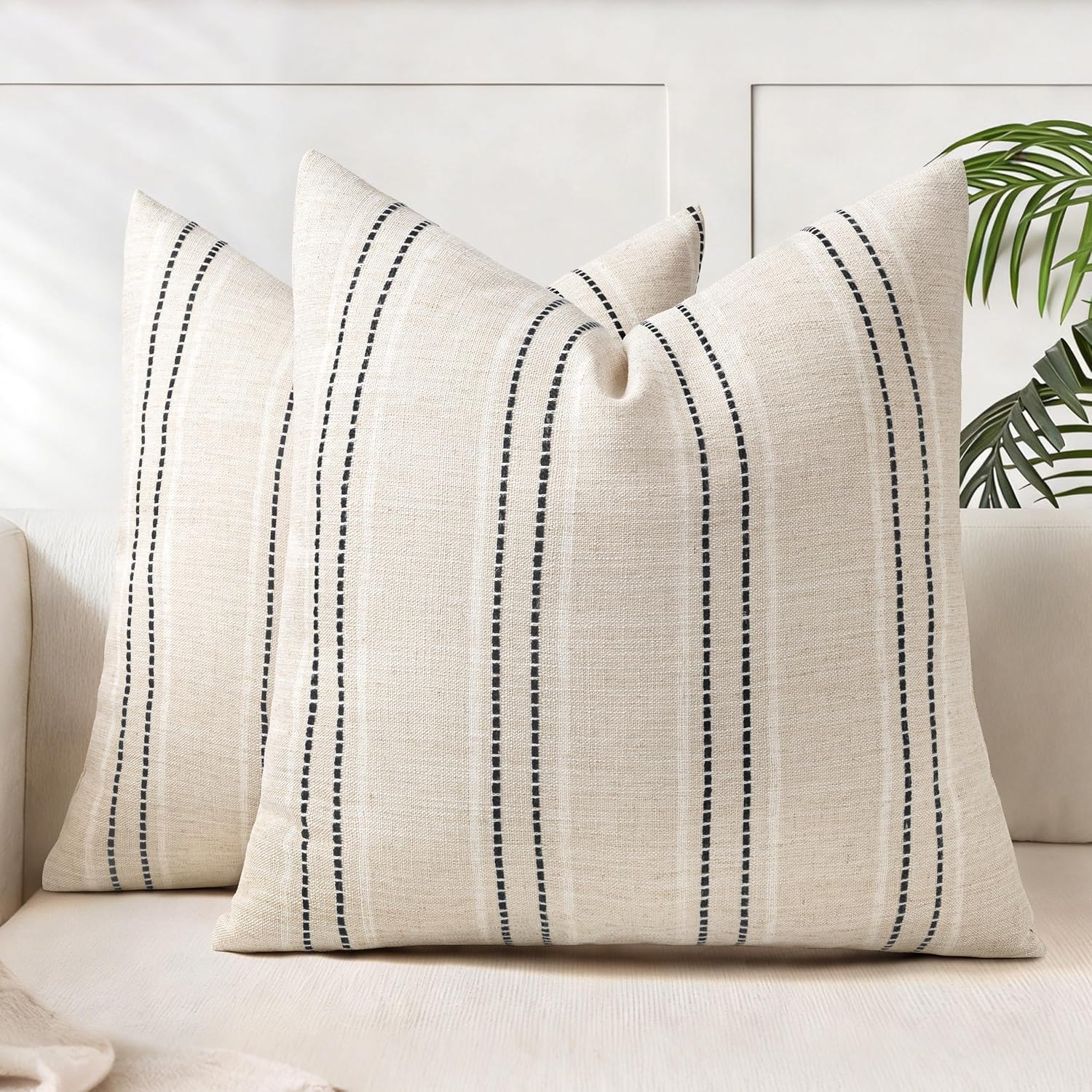 Farmhouse Linen Blend Pillow Cover